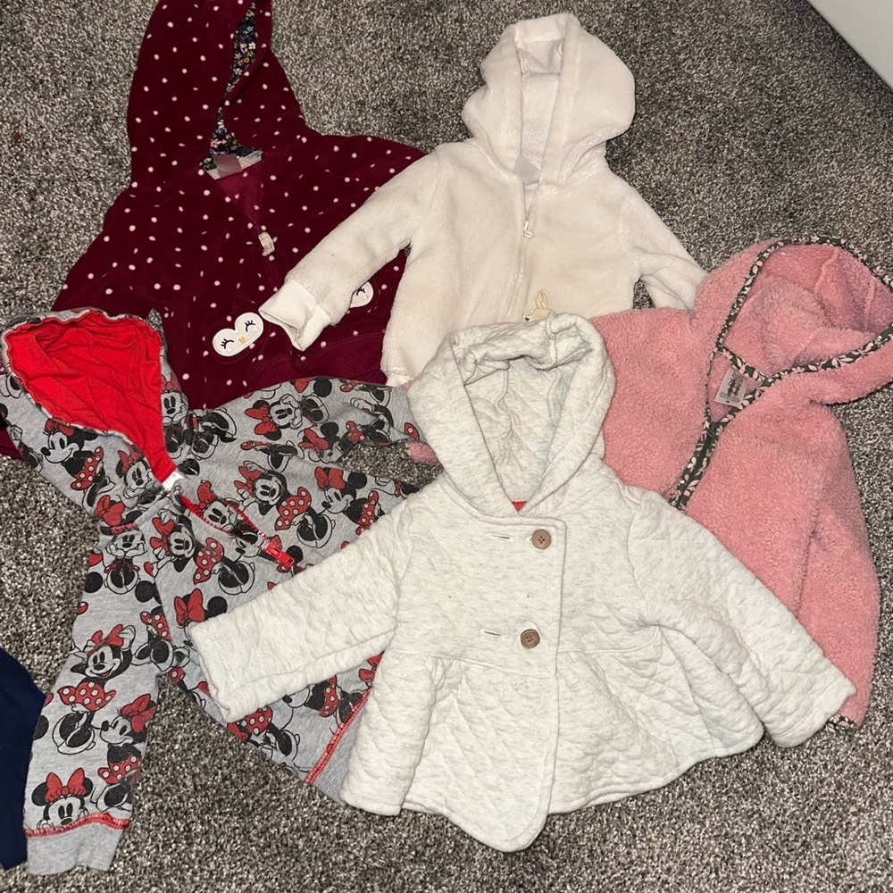 Carter's and Disney 9 month girl’s sweatshirt bundle